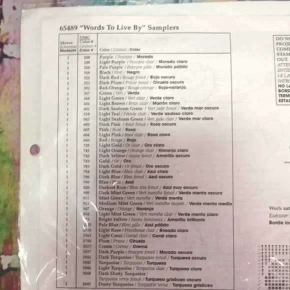 Plaid Bucilla words to live by stamped cross stitch 3 pack - Picture 10 of 11